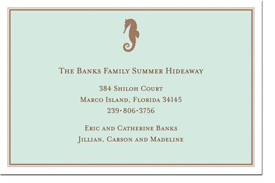 Boatman Geller - Seahorse Birth Announcements/Invitations Boatman Geller - Seahorse Birth Announcements/Invitations