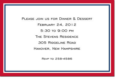 Boatman Geller - Border Red & Navy Birth Announcements/Invitations Boatman Geller - Border Red & Navy Birth Announcements/Invitations