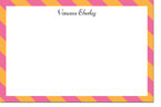 Boatman Geller - Diagonal Stripe Pink and Orange Birth Announcements/Invitations