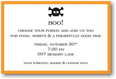 Boatman Geller - Halloween Invitations (Silhouette Skull)