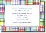 Boatman Geller - Blue Madras Patch Invitations