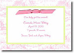 Boatman Geller - Pink Toile With Lime Check Invitations