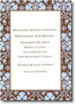 Boatman Geller - Blue & Brown Damask Invitations