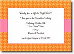 Boatman Geller - Orange Houndstooth/Pink Band Invitations