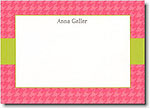 Boatman Geller - Pink Houndstooth/Lime Band Invitations