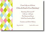 Boatman Geller - Lime Argyle Invitations