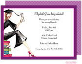 Bonnie Marcus Collection - Graduation Invitations (Grad on Books)