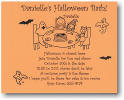 Pen At Hand Stick Figures - Halloween Invitation #2 (b/w)