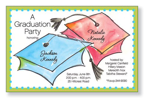 Inkwell - Graduation Invitations (Twin Caps)