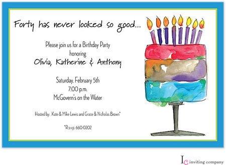 Inviting Co. - Invitations (Cake For Him) Inviting Co. - Invitations (Cake For Him)