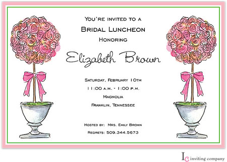 Inviting Co. - Invitations (Pink Topiaries) Inviting Co. - Invitations (Pink Topiaries)