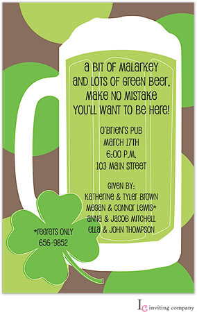 Inviting Co. - Invitations (Green Beer) Inviting Co. - Invitations (Green Beer)