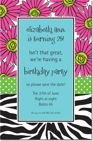 Inviting Co. - Invitations (Zebra Daisies) Inviting Co. - Invitations (Zebra Daisies)