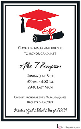 Inviting Co. - Invitations (Red Grad) (Grad Sale 2022)