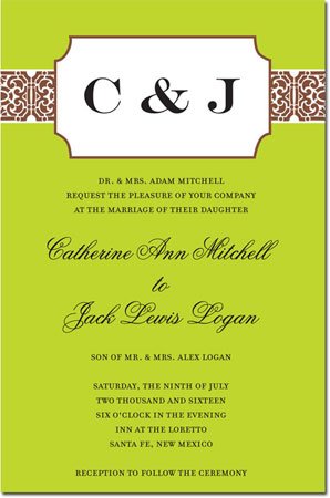 Inviting Co. - Invitations (Bookplate Lime) Inviting Co. - Invitations (Bookplate Lime)