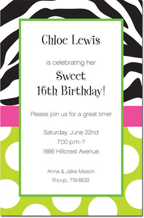 Inviting Co. - Invitations (Citron Zebra) Inviting Co. - Invitations (Citron Zebra)
