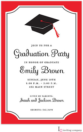 Inviting Co. - Invitations (Red Grad) (Grad Sale 2022)