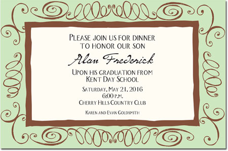 Inviting Co. - Invitations (Mint & Brown Swirl) Inviting Co. - Invitations (Mint & Brown Swirl)