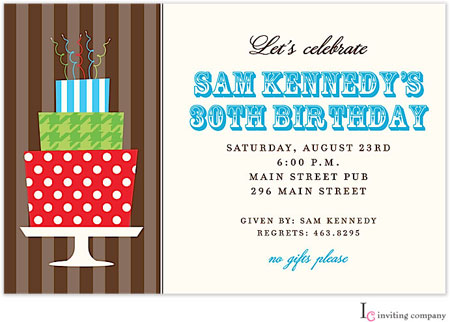 Inviting Co. - Invitations (His Cake Stand)
