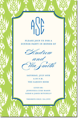 Inviting Co. - Invitations (Avocado Ikat)