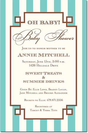 Inviting Co. - Invitations (Meander Aqua)