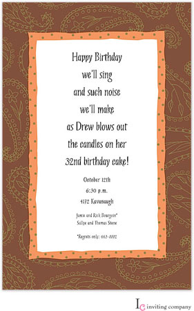 Inviting Co. - Invitations (Fall Paisley)