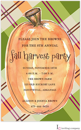 Inviting Co. - Invitations (Plaid Pumpkin)