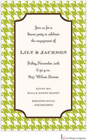 Inviting Co. - Invitations (Houndstooth Lime)