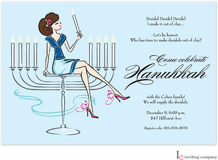 Inviting Co. - Invitations (Menorah Girl) Inviting Co. - Invitations (Menorah Girl)