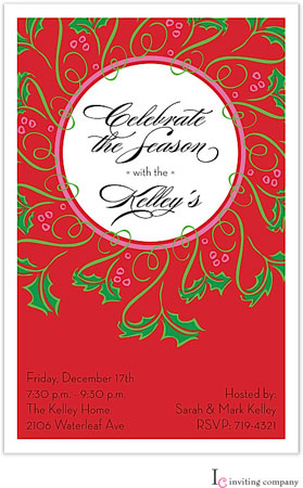 Inviting Co. - Invitations (Wreath Red) Inviting Co. - Invitations (Wreath Red)