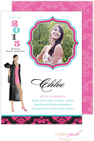 Modern Posh Invitations - Multi-cultural Diva Digital Photo