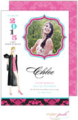 Modern Posh Invitations - Diva Grad Digital Photo-Blonde