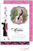 Modern Posh Invitations - Brunette Diva Grad Digital Photo