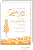 Modern Posh Invitations - Graduation (Orange)