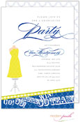 Modern Posh Invitations - Graduation (Dark Blue & Yellow)