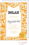 Modern Posh Invitations - Basketball (Orange)