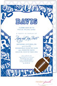 Modern Posh Invitations - Football (Dark Blue)