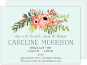 Graduation Invitations by PicMe Prints - Coral Bouquet Mint (Grad Sale 2022)