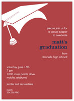 Graduation Invitations by PicMe Prints - Cap & Tassel Crimson (Grad Sale 2022)