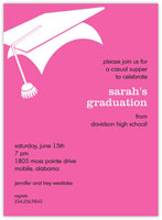 Graduation Invitations by PicMe Prints - Cap & Tassel Hot Pink (Grad Sale 2022)