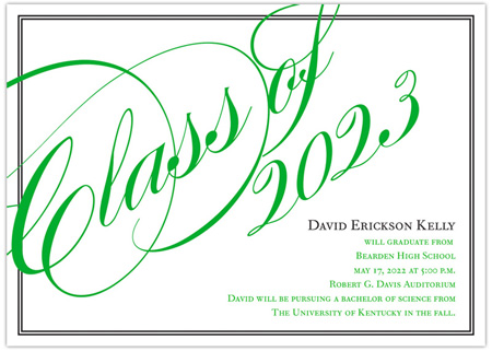 Graduation Invitations/Announcements by Prints Charming (Pine and Black Border) Graduation Invitations/Announcements by Prints Charming (Pine and Black Border)