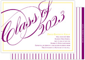 Graduation Invitations/Announcements by Prints Charming (Grape and Sunset Border)
