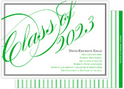 Graduation Invitations/Announcements by Prints Charming (Pine and Black Border)