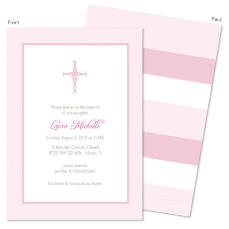 Spark & Spark Invitations (Pink Threaded Cross)