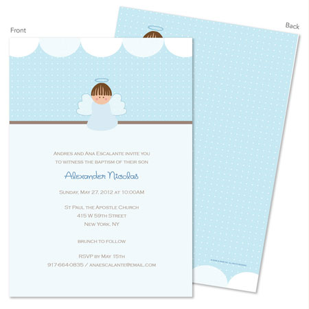 Spark & Spark Invitations (Sweet Little Blue Angel) Spark & Spark Invitations (Sweet Little Blue Angel)