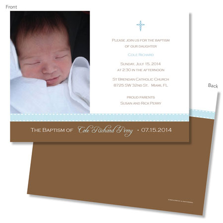 Spark & Spark Invitations (Delicate Stitch In Blue - Photo) Spark & Spark Invitations (Delicate Stitch In Blue - Photo)