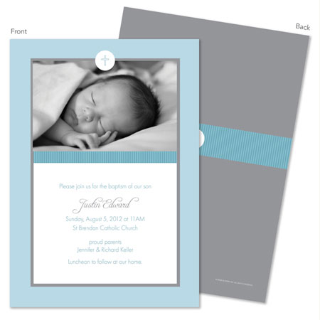 Spark & Spark Invitations (Blue Frame Squares - Photo) Spark & Spark Invitations (Blue Frame Squares - Photo)