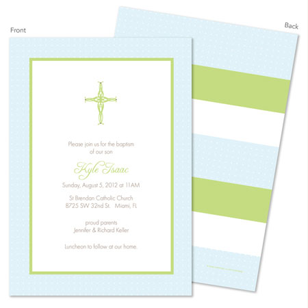 Spark & Spark Invitations (Blue Threaded Cross) Spark & Spark Invitations (Blue Threaded Cross)