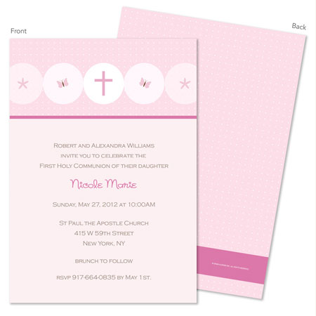 Spark & Spark Invitations (Darling Pink Communion)