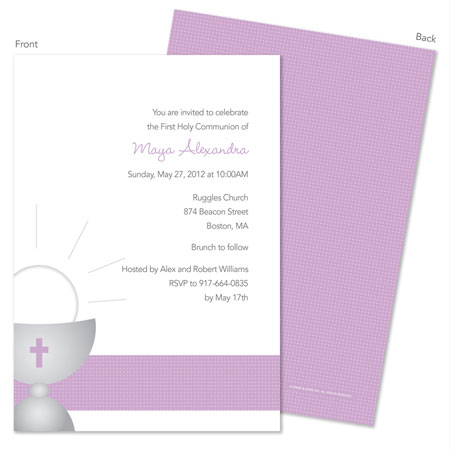 Spark & Spark Invitations (Modern Lavender Communion) Spark & Spark Invitations (Modern Lavender Communion)